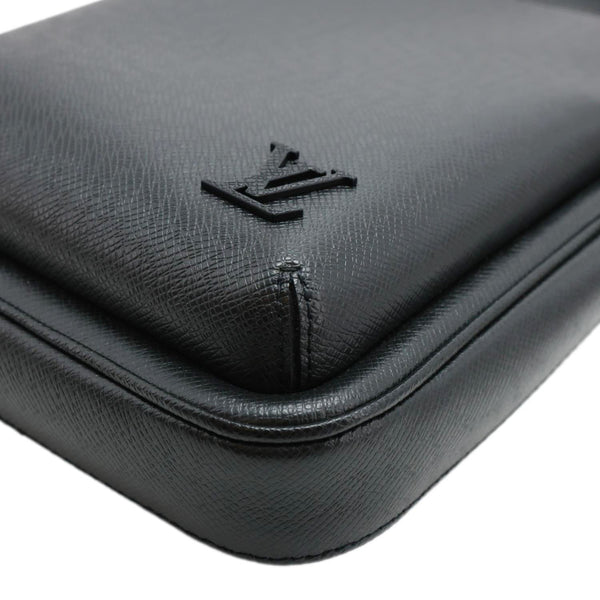 LOUIS VUITTON Avenue Sling Taiga Leather Backpack Black