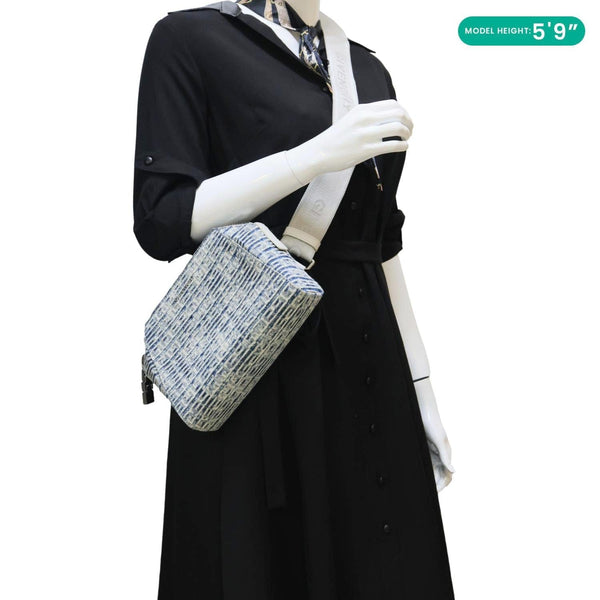 GIVENCHY Antigona Small 4G Embroidered Denim Crossbody Bag Blue
