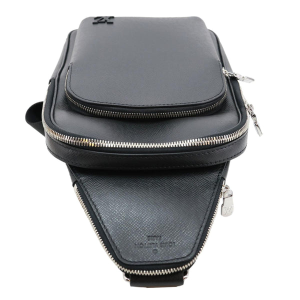 LOUIS VUITTON Avenue Sling Taiga Leather Backpack Black