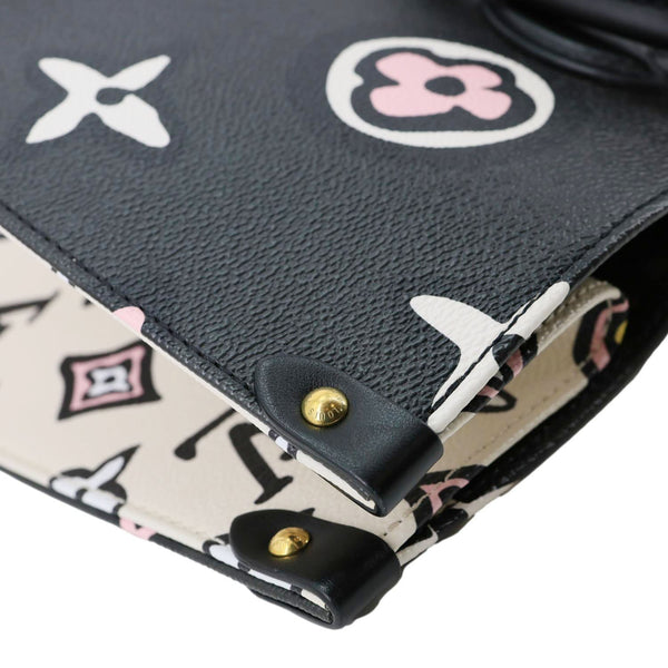 LOUIS VUITTON Onthego GM Wild At Heart Monogram Giant Canvas Tote Bag Black