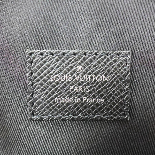 LOUIS VUITTON Avenue Sling Taiga Leather Backpack Black