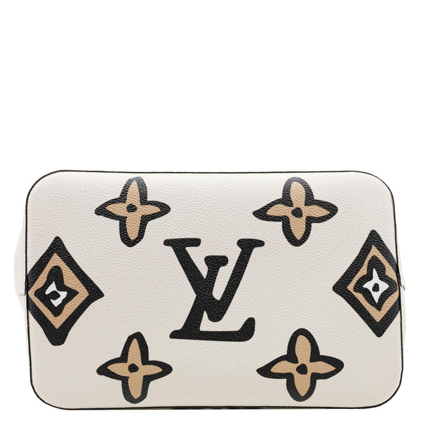 LOUIS VUITTON NeoNoe MM Wild At Heart Monogram Canvas Shoulder Bag Cream