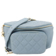 CHANEL Business Affinity Quilted Caviar Leather Waist Bag Blue