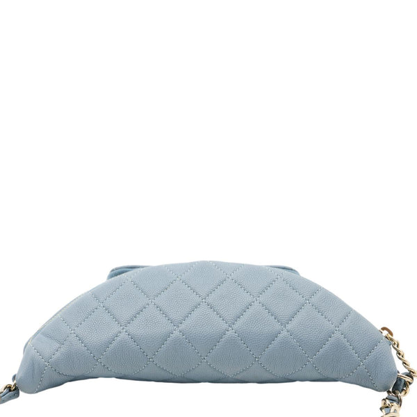 CHANEL Business Affinity Quilted Caviar Leather Waist Bag Blue