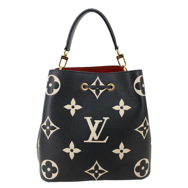 LOUIS VUITTON NeoNoe MM Monogram Empreinte Tote Bag Black Bicolor