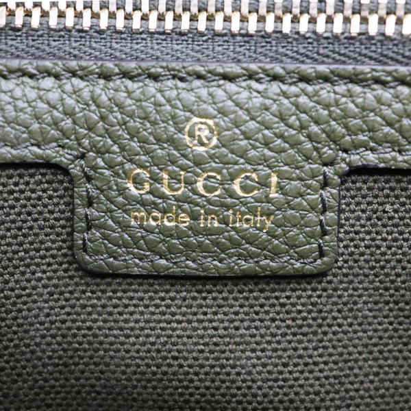 GUCCI Jackie 1961 Medium Leather Shoulder Bag Forest Green 810232