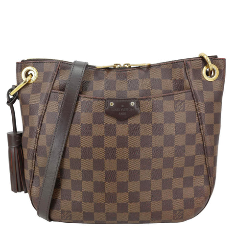 LOUIS VUITTON South Bank Besace Damier Ebene Crossbody Bag Brown