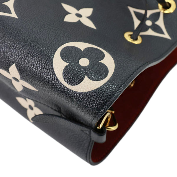 LOUIS VUITTON NeoNoe MM Monogram Empreinte Tote Bag Black Bicolor