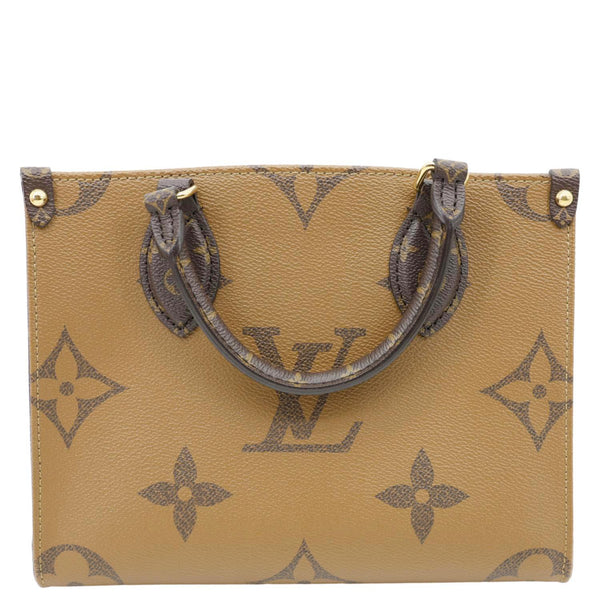 LOUIS VUITTON Onthego PM Giant Monogram Reverse Canvas Shoulder Bag Brown