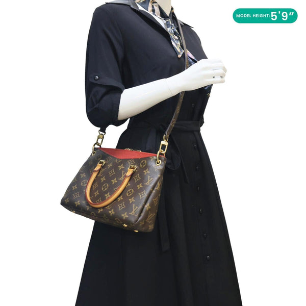 LOUIS VUITTON Pallas BB Monogram Canvas Shoulder Bag Brown