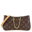 LOUIS VUITTON Liv Pochette Monogram Canvas Shoulder Bag Brown
