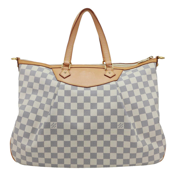 LOUIS VUITTON Siracusa GM Damier Azur Shoulder Bag White