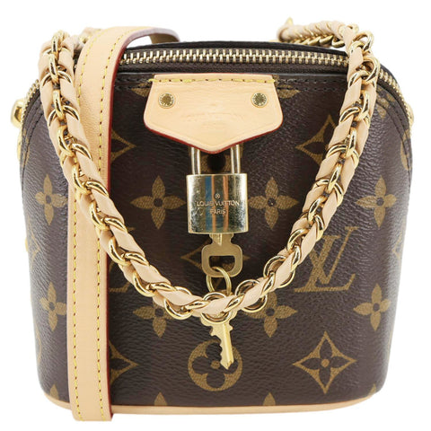 LOUIS VUITTON Just In Case Monogram Canvas Crossbody Bag Brown