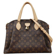 LOUIS VUITTON Rivoli MM Monogram Canvas Shoulder Bag Brown
