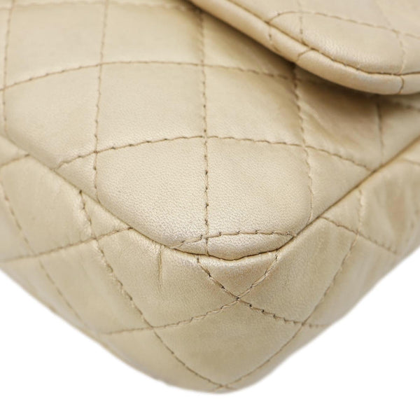 CHANEL Precious Jewel Single Flap Jumbo Leather Shoulder Bag Gold