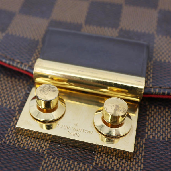 LOUIS VUITTON Croisette Damier Ebene Crossbody Bag Brown