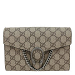 GUCCI Dionysus GG Supreme Crossbody Chain Wallet Beige 401231