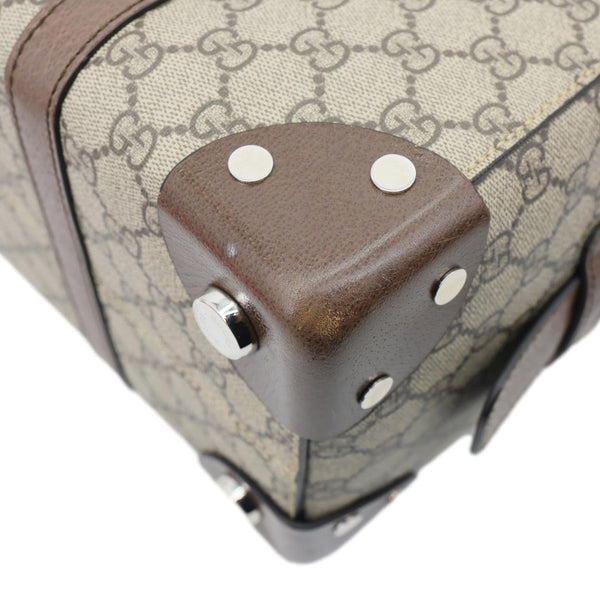 GUCCI Buckle GG Supreme Canvas Tote Shoulder Bag Beige 626356