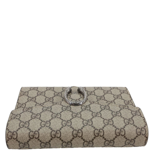 GUCCI Dionysus GG Supreme Crossbody Chain Wallet Beige 401231
