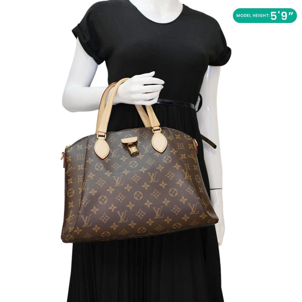 LOUIS VUITTON Rivoli MM Monogram Canvas Shoulder Bag Brown