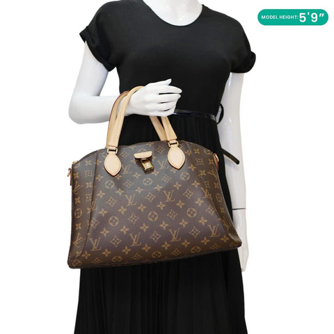 LOUIS VUITTON Rivoli MM Monogram Canvas Shoulder Bag Brown