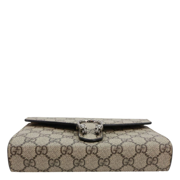GUCCI Dionysus GG Supreme Crossbody Chain Wallet Beige 401231