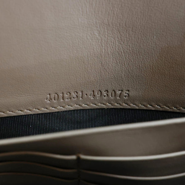 GUCCI Dionysus GG Supreme Crossbody Chain Wallet Beige 401231