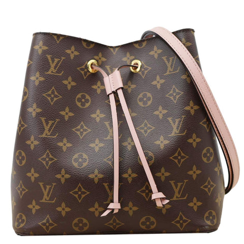 LOUIS VUITTON Neonoe MM Monogram Canvas Shoulder Bag Pink