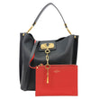 VALENTINO Garavani Vlogo Escape Grainy Calfskin Leather Hobo Bag Black