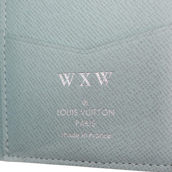 LOUIS VUITTON Brazza Monogram Aquagarden Canvas Wallet Light Blue