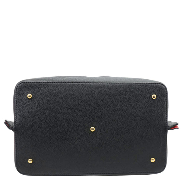 VALENTINO Garavani Vlogo Escape Grainy Calfskin Leather Hobo Bag Black