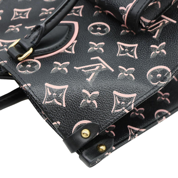 LOUIS VUITTON Onthego MM Fall For You Monogram Canvas Tote Bag Black