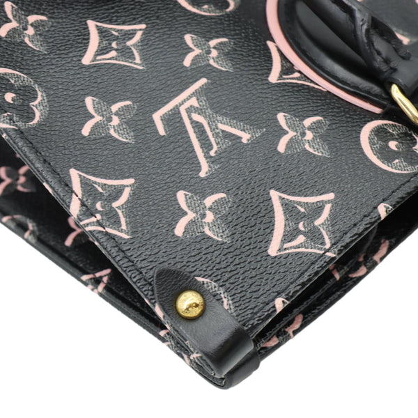 LOUIS VUITTON Onthego MM Fall For You Monogram Canvas Tote Bag Black