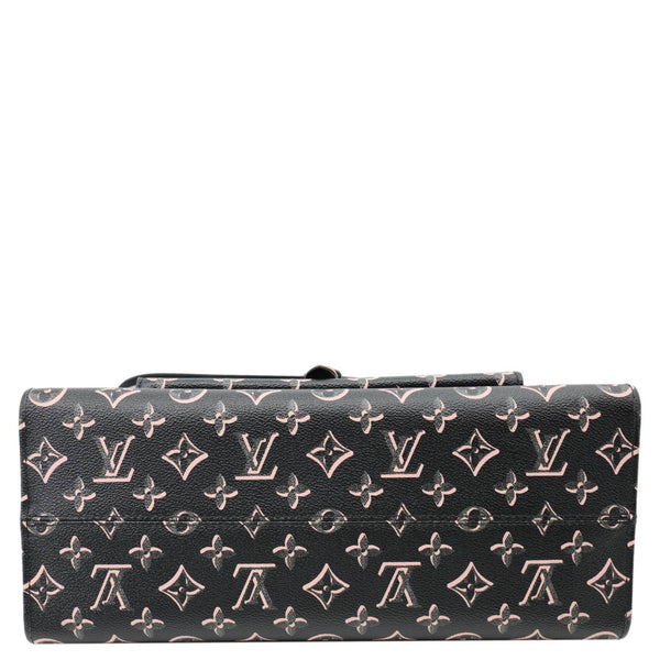 LOUIS VUITTON Onthego MM Fall For You Monogram Canvas Tote Bag Black
