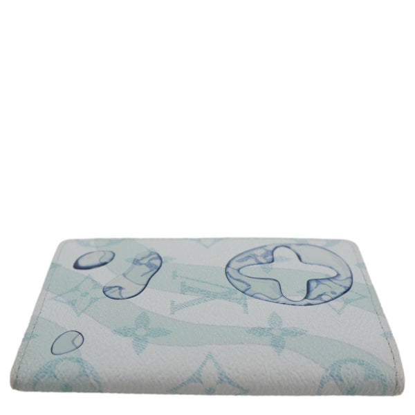 LOUIS VUITTON Brazza Monogram Aquagarden Canvas Wallet Light Blue