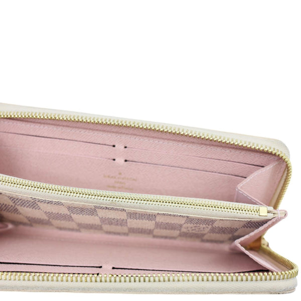 LOUIS VUITTON Clemence Damier Azur Wallet Rose Ballerine