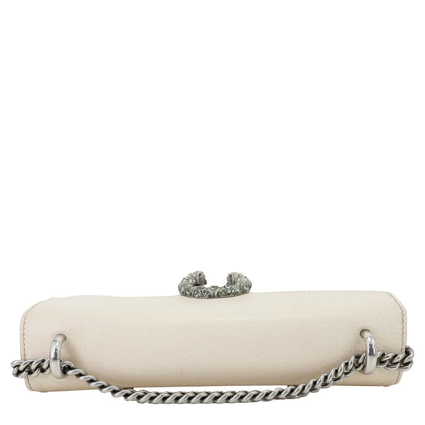 GUCCI Dionysus Small Dollar Calfskin Leather Shoulder Bag Cream 400249
