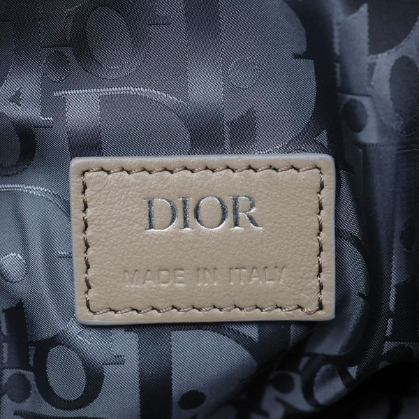 CHRISTIAN DIOR Saddle Nylon Rubber Crossbody Bag Grey