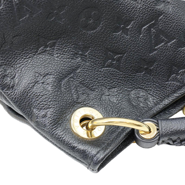 LOUIS VUITTON Artsy MM Monogram Empreinte Leather Hobo Bag Black