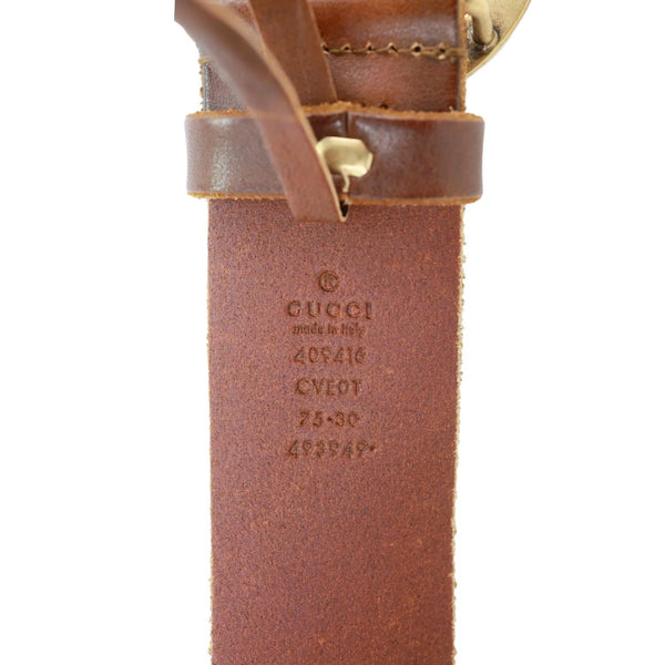 GUCCI GG Buckle Marmont Leather Belt Size 70.30 Brown 409416