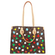 LOUIS VUITTON x Yayoi Kusama Onthego MM Monogram Canvas Shoulder Bag Brown
