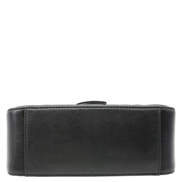 GUCCI GG Marmont Leather Top Handle Crossbody Bag Black 547260