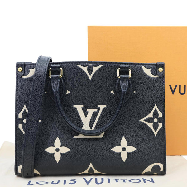 LOUIS VUITTON Onthego PM Monogram Empreinte Shoulder Bag Bicolor