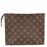 LOUIS VUITTON Toiletry Pouch 26 Monogram Canvas Clutch Brown
