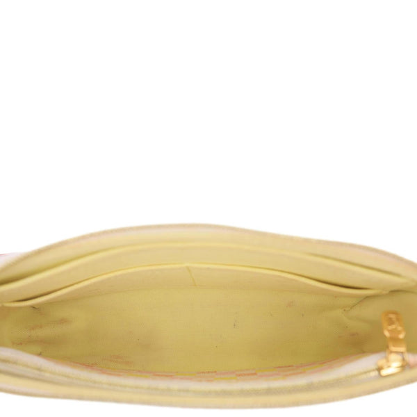 LOUIS VUITTON Pochette Accessoires Damierlicious Coated Canvas Shoulder Bag Pink