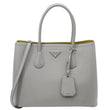 PRADA Double Handle Saffiano Leather Tote Bag Grey