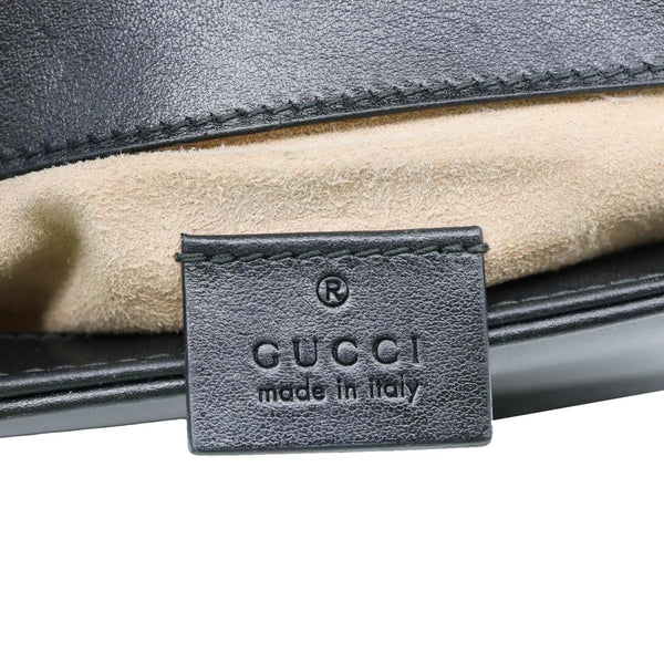 GUCCI GG Marmont Leather Top Handle Crossbody Bag Black 547260