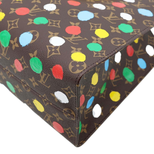 LOUIS VUITTON x Yayoi Kusama Onthego MM Monogram Canvas Shoulder Bag Brown