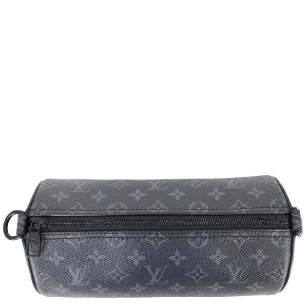 LOUIS VUITTON Polochon PM Soft Monogram Eclipse Canvas Crossbody Bag Black