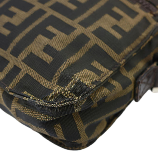FENDI Zucca FF Canvas Vintage Messenger Bag Brown